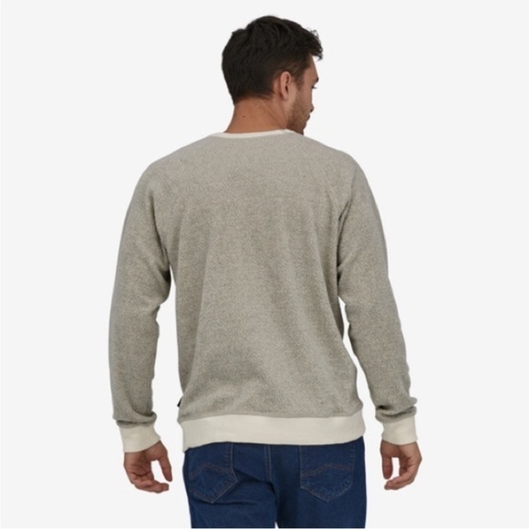 Patagonia Men's Reversible Shearling Crew Pullover Sweatshirt Natural - Picture 3 of 11